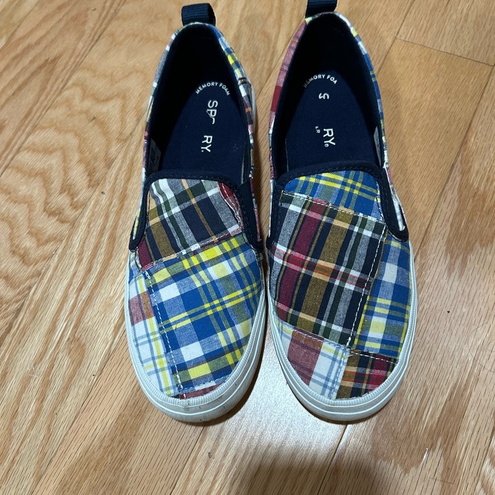 Sherry multi color slip on sneakers size 7